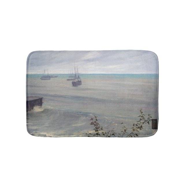 James Whistler - Symphony in Grey and Green Bath Mat (Front)