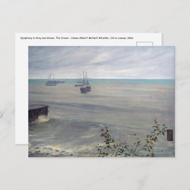 James Whistler - Symphony in Grey and Green Postcard (Front/Back)