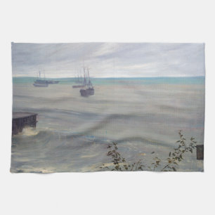 James Whistler - Symphony in Grey and Green Tea Towel