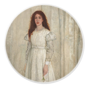 James Whistler - Symphony in White No. 1 Ceramic Knob