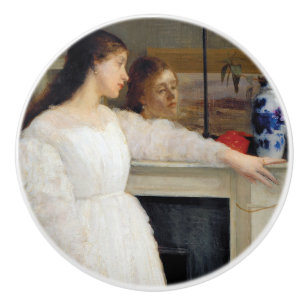 James Whistler - Symphony in White No. 2 Ceramic Knob