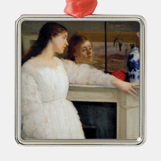 James Whistler - Symphony in White No. 2 Metal Tree Decoration (Front)