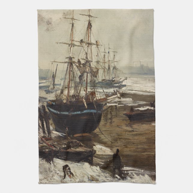 James Whistler - The Thames in Ice Tea Towel (Vertical)