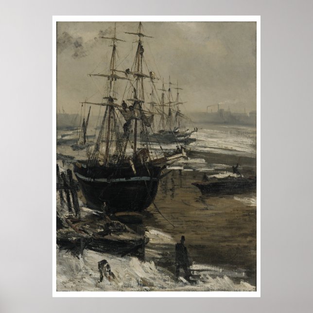 James Whistler Vintage The Thames In Ice Poster (Front)