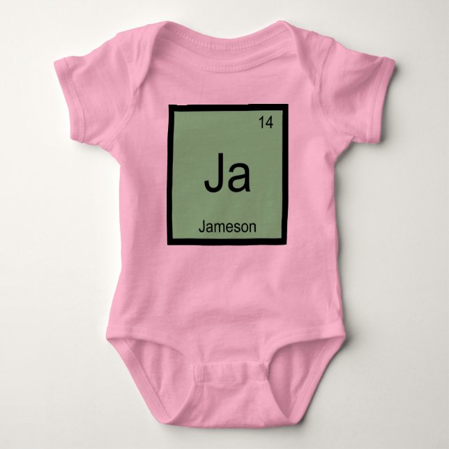 Jameson  Name Chemistry Element Periodic Table Baby Bodysuit (Front)