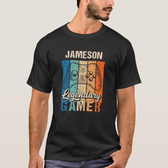 Jameson Name Gift - Personalised Legendary Gamer T-Shirt (Front)