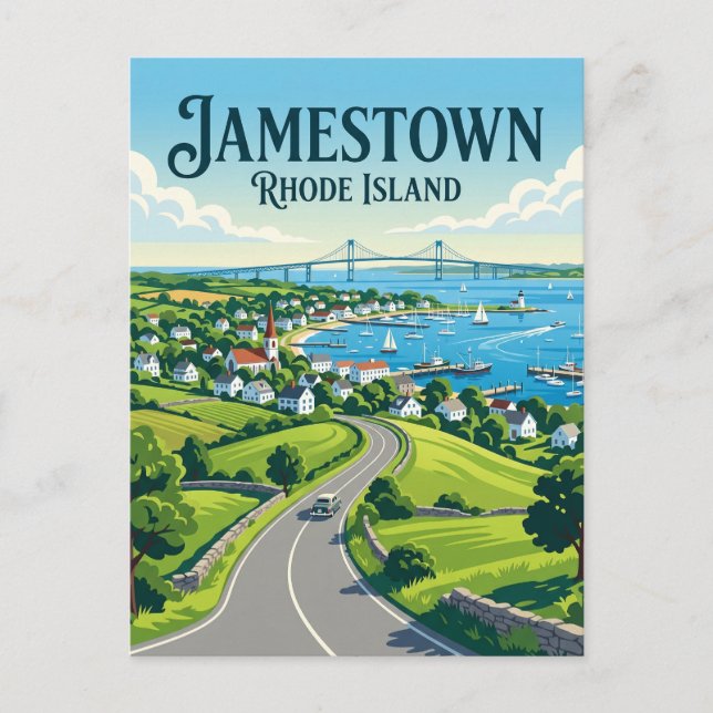 Jamestown Rhode Island Postcard (Front)