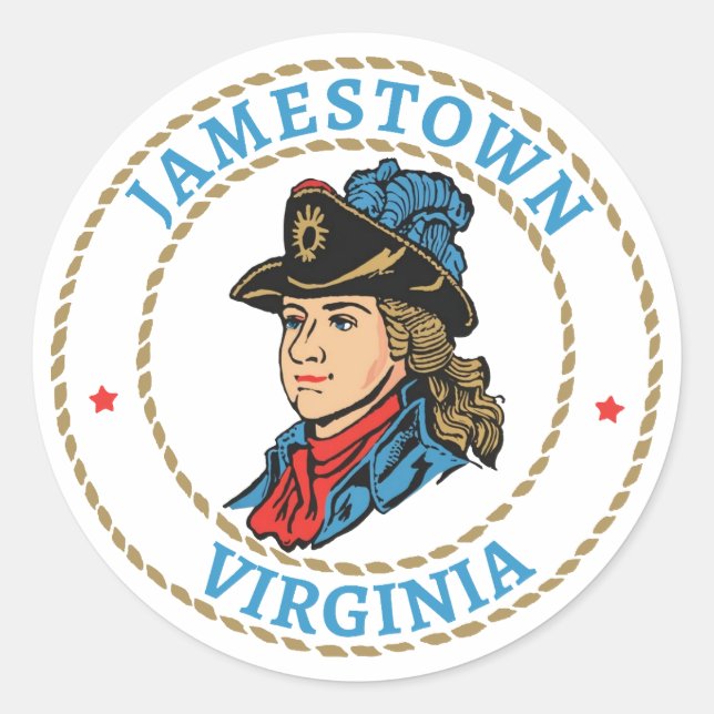 Jamestown Virginia Colonial Classic Round Sticker (Front)