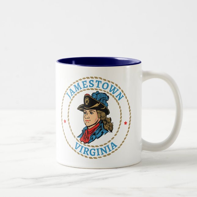 Jamestown Virginia Colonial Two-Tone Coffee Mug (Right)