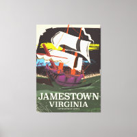 Jamestown, Virginia, vintage travel poster