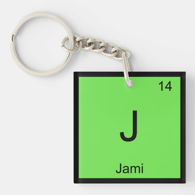 Jami Name Chemistry Element Periodic Table Key Ring (Front)