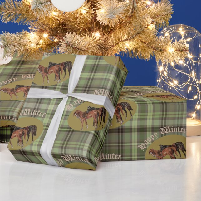 jamie and poppy green plaid wrapping paper (Holidays)