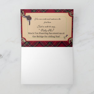 jamie & poppy tartan hunt note card