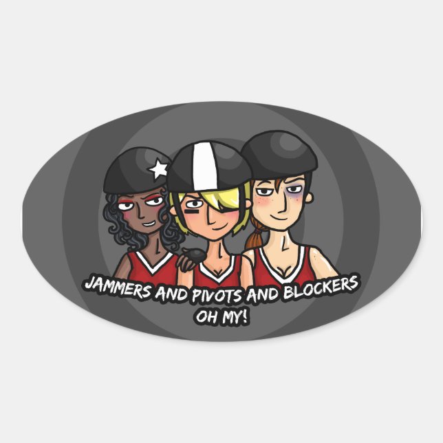 Jammers pivots blockers oh my oval sticker (Front)
