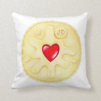 Jammie Dodger Biscuit Cushion