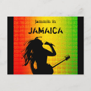 Jammin in Jamaica Reggae Rastaman Rasta Postcard