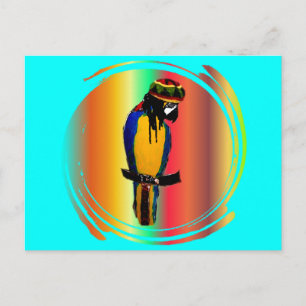 JAMMIN PARROT POSTCARD