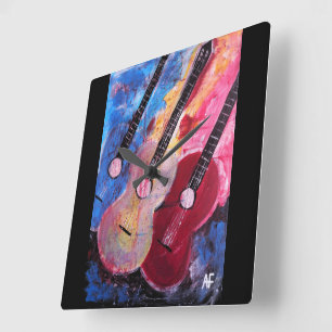 Jamming be Goode Painting by Alfred Fox Square Wall Clock