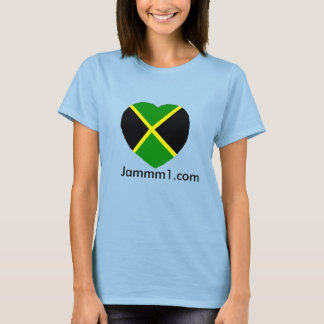 Jammm1 ladies ringer t-shirt, I love Jamaica T-Shirt