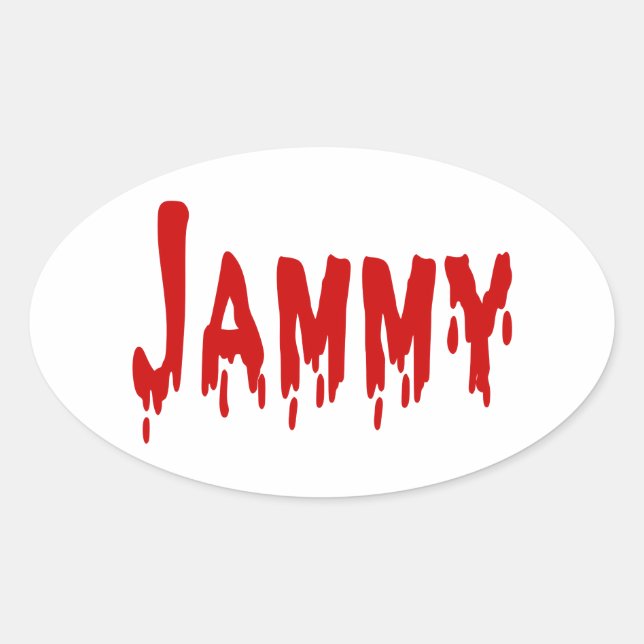 Jammy Oval Sticker (Front)