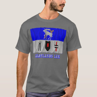 Jämtlands län waving flag with name T-Shirt