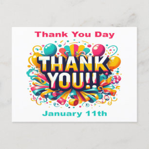 Jan 11th - Thank You Day Postcard