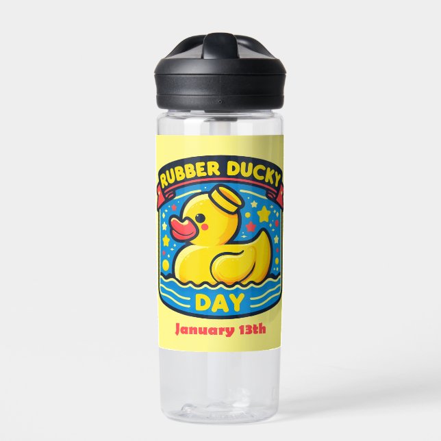 Jan 13th - Rubber Ducky Day Water Bottle (Front)