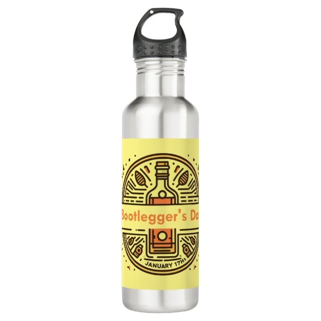 Jan 17th - Bootlegger's Day 710 Ml Water Bottle (Front)