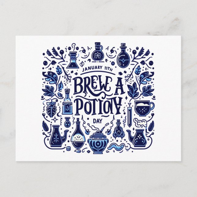 Jan 19th - Brew a Potion Day Postcard (Front)
