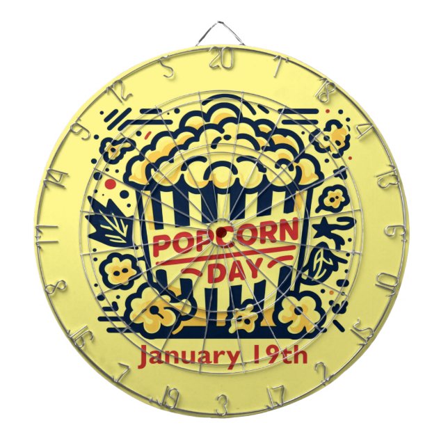 Jan 19th - Popcorn Day Dartboard (Front)