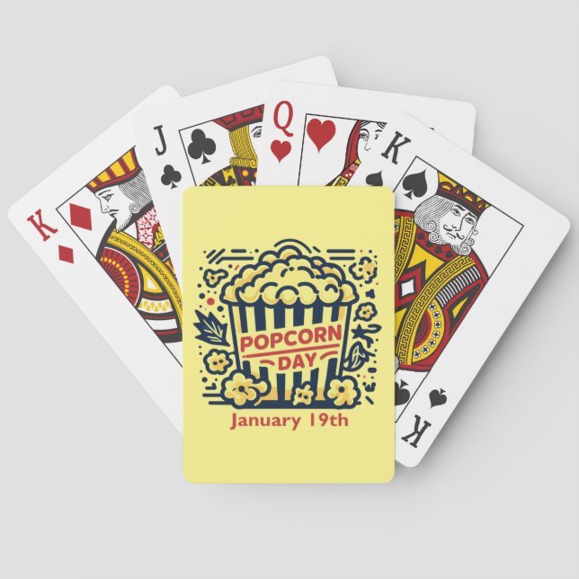 Jan 19th - Popcorn Day Playing Cards (Back)