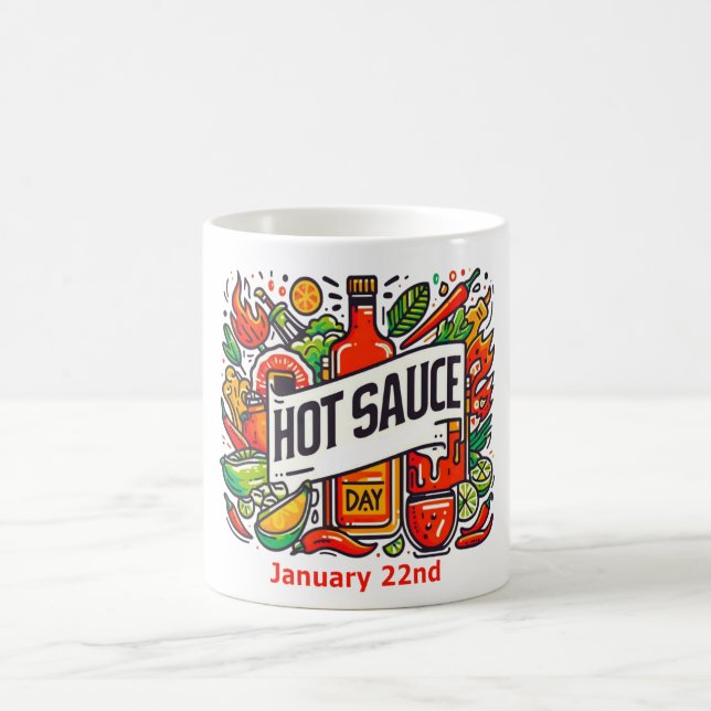 Jan 22nd - Hot Sauce Day Coffee Mug (Center)