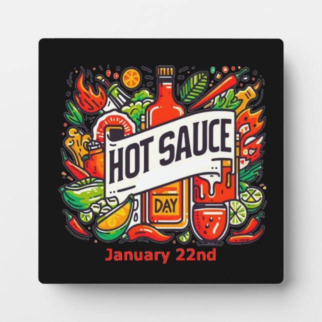Jan 22nd - Hot Sauce Day Plaque (Front)