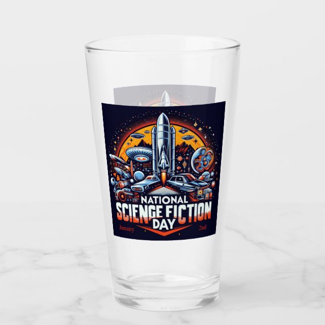 Jan 2nd - National Science Fiction Day Glass (Front)