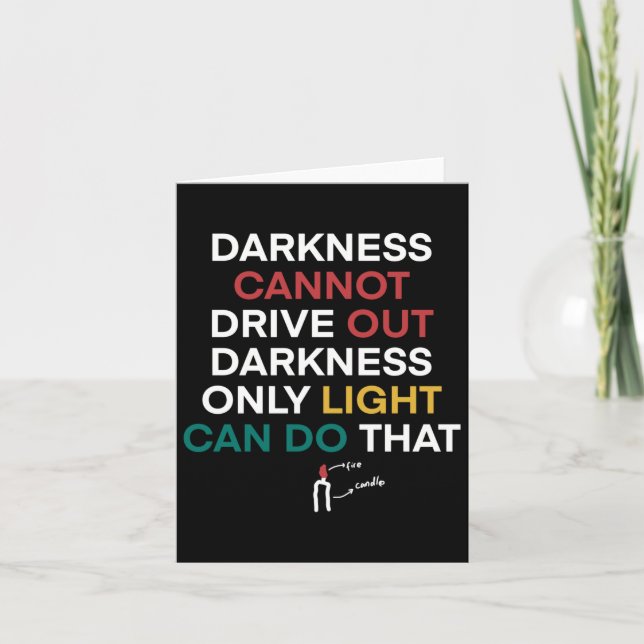 Jan-37 Darkness Cannot Drive Out Darkness Only Card (Front)