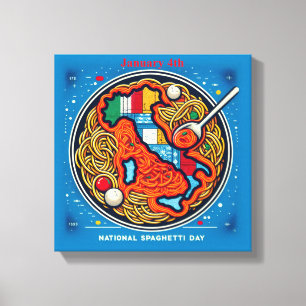 Jan 4th - National Spaghetti Day Canvas Print