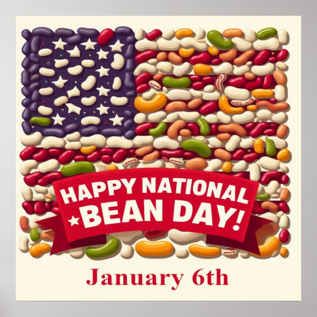 Jan 6th - National Bean Day Poster (Front)