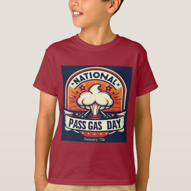 Jan 7th - National Pass Gas Day T-Shirt (Front)