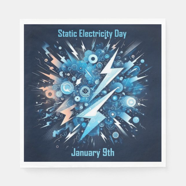Jan 9th - Static Electricity Day Napkin (Front)