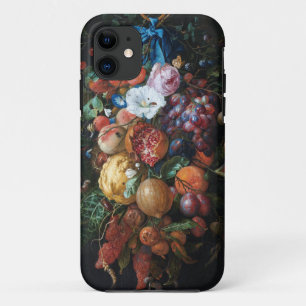 Jan Davidsz de Heem, Festoon of Fruit and Flowers Case-Mate iPhone Case