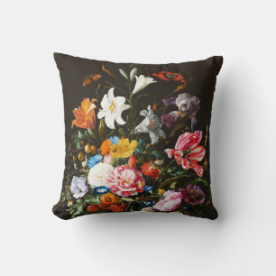 Jan Davidsz de Heem, Vase of Flowers, 1670 Cushion