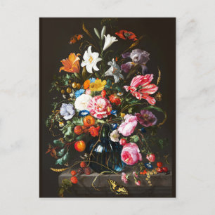 Jan Davidsz de Heem,  Vase of Flowers, 1670 Postcard