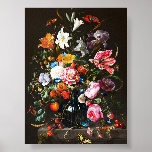 Jan Davidsz de Heem,  Vase of Flowers, 1670 Poster (Front)