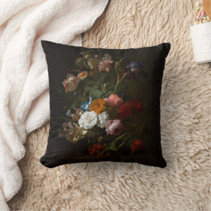 Jan Davidsz de Heem,  Vase with Flowers, 1700 Cushion