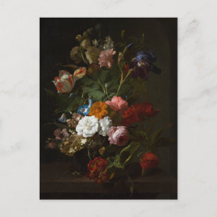 Jan Davidsz de Heem, Vase with Flowers, 1700 Postcard