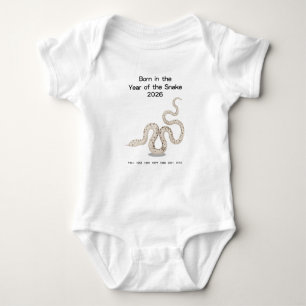 Jan-Feb 2026 Baby Born in the Year of the Snake Baby Bodysuit