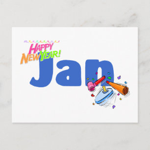 Jan (Happy New Year) Holiday Postcard