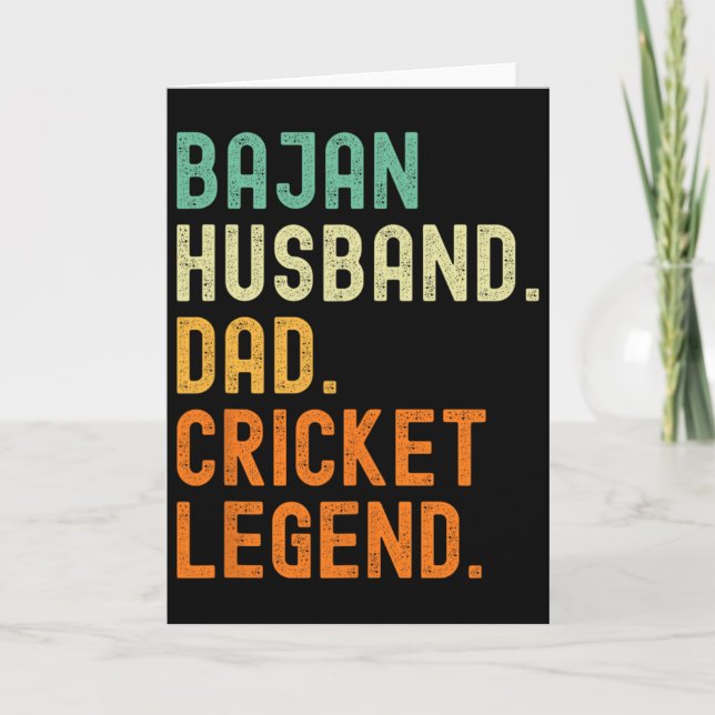 Jan Husnd Dad Cricket Legend Rdos  Card (Front)