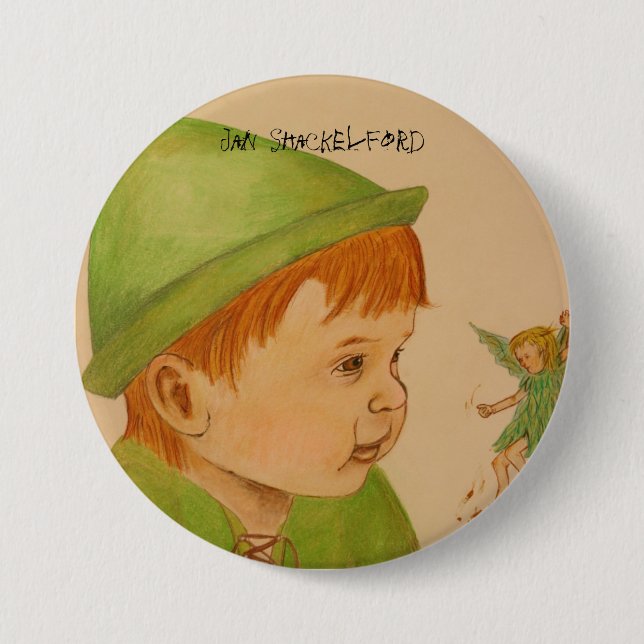 Jan Shackelford Button Pin Peter Pan (Front)