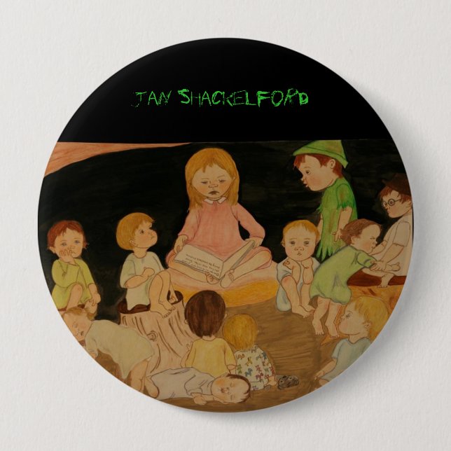 jan Shackelford  BUTTON Wendy and Lost Boys (Front)